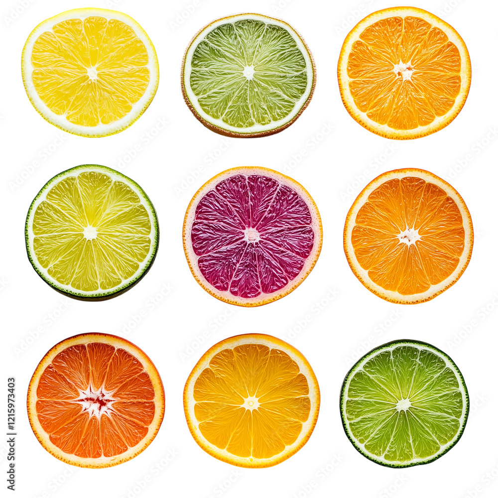 Fototapeta premium set of citrus fruits