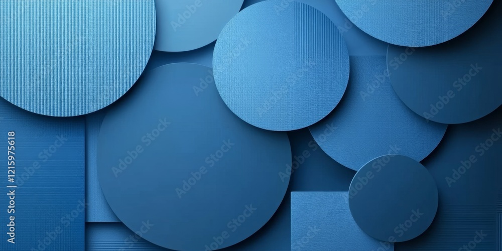 Abstract background design, blue minimalist geometric composition, Generative AI Abstract background design, blue minimalist geometric composition, Generative AI