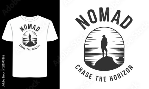 T-Shirt Designs of Nomad Adventure Minimalism and Lifestyle Themes 