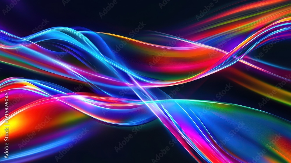 Abstract Vibrant Rainbow Waves: A Symphony of Color and Light Abstract Vibrant Rainbow Waves: A Symphony of Color and Light