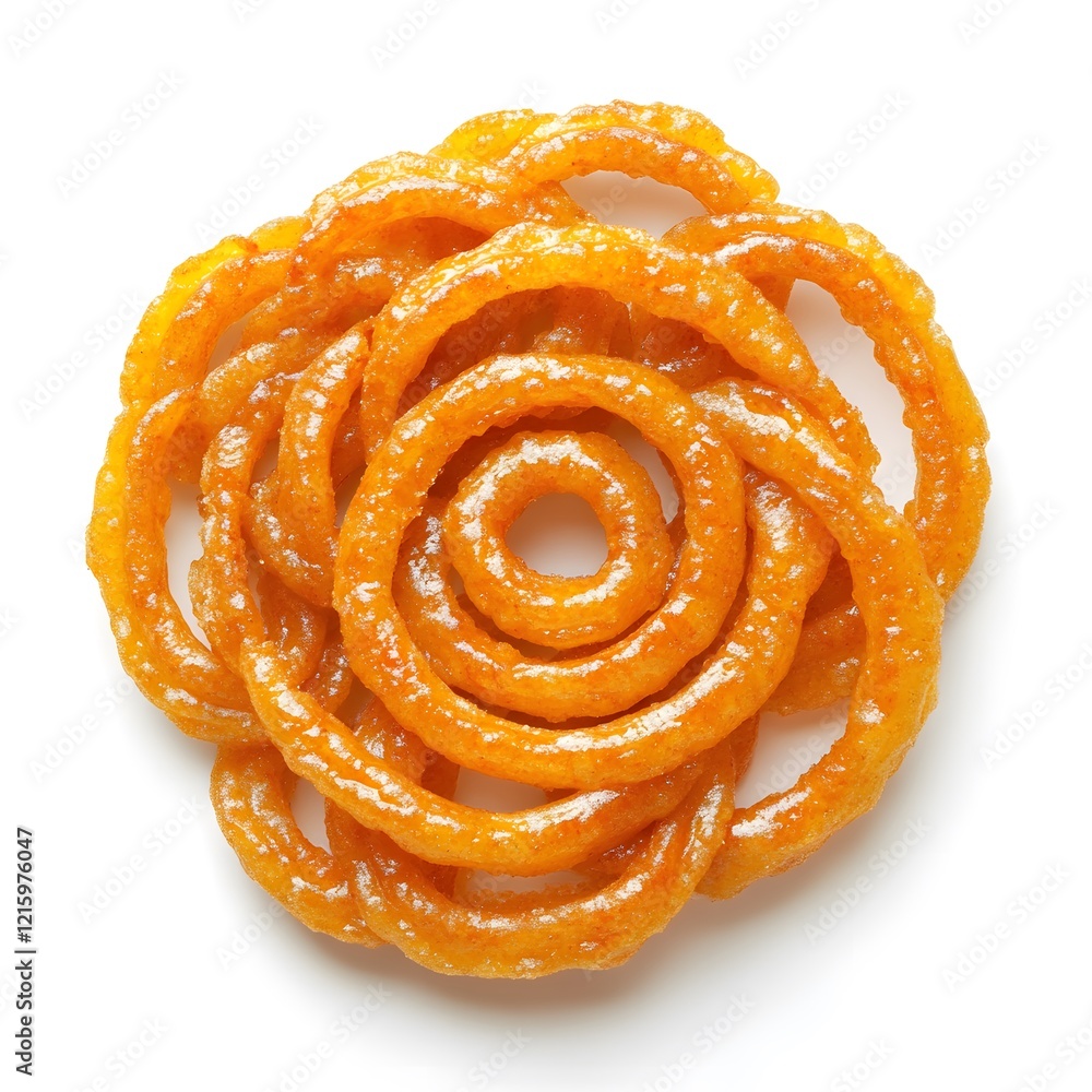Fototapeta premium Indian most popular traditional sweet called Jalebi an Indian dessert made during festivals and celebrations in India