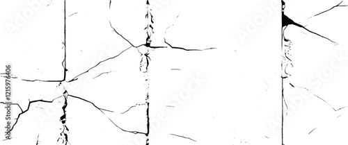 Vector abstract white and black grunge cracked marble surfaces texture design.