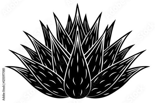 
A simple Flower shape with short spikers cartoon style, vector illustration
