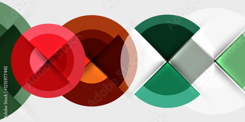 Target circle geometric abstract shapes. Vector Illustration For Wallpaper, Banner, Background, Card, Book Illustration, landing page