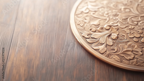 Ornate Copper Plate: A clos...