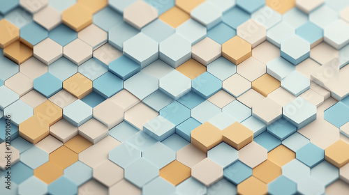 Abstract Geometric Hexagon ...