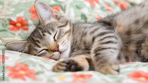 Sweet Dreams: A tabby cat c...
