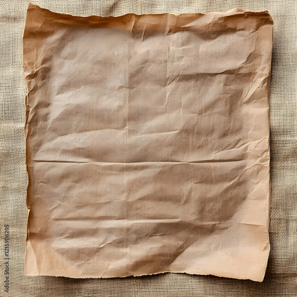 Obraz premium Wrinkled Brown Paper Texture Background