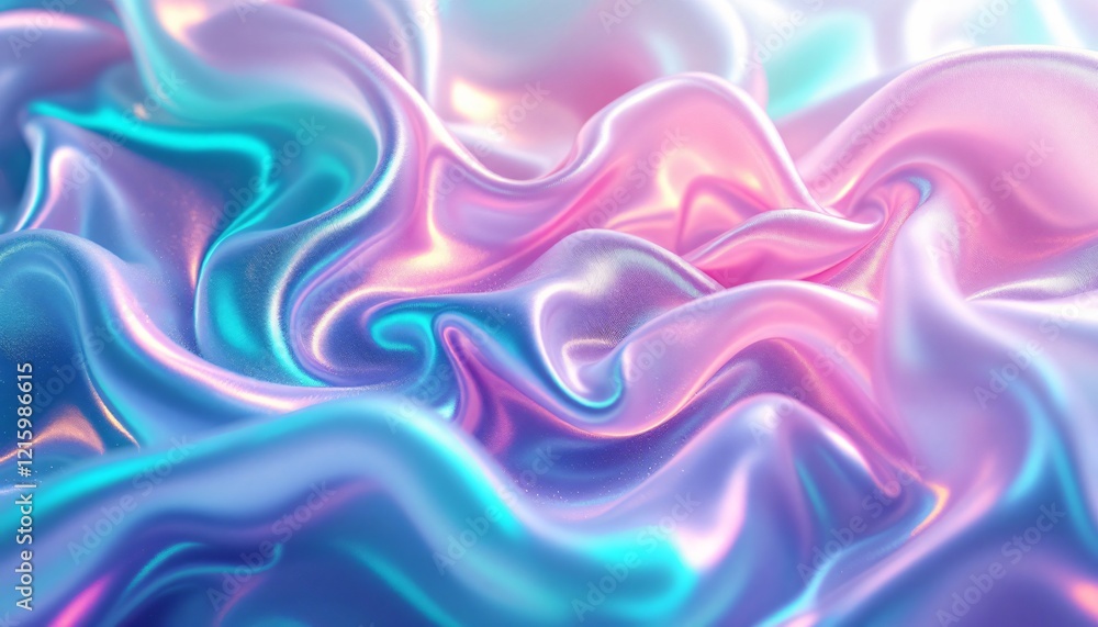 Obraz premium Abstract Background Iridescent Dream: A Symphony of Pastel Hues in Silk