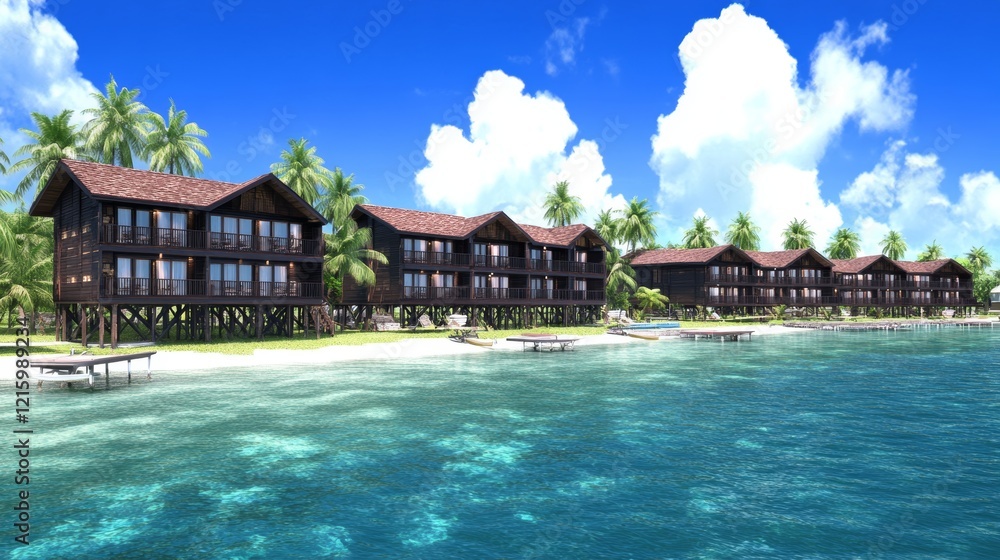 Tropical Overwater Bungalow Resort Architecture Design Tropical Overwater Bungalow Resort Architecture Design