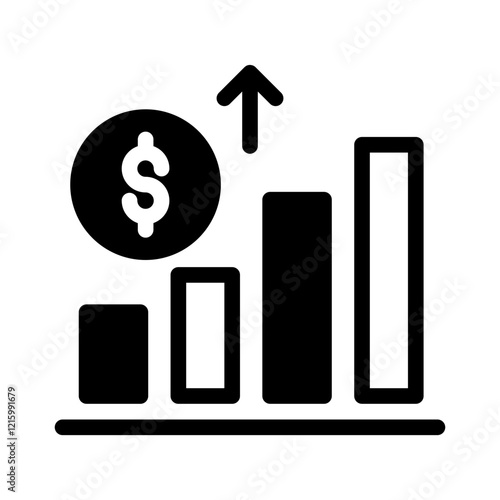 economy graph up solid style