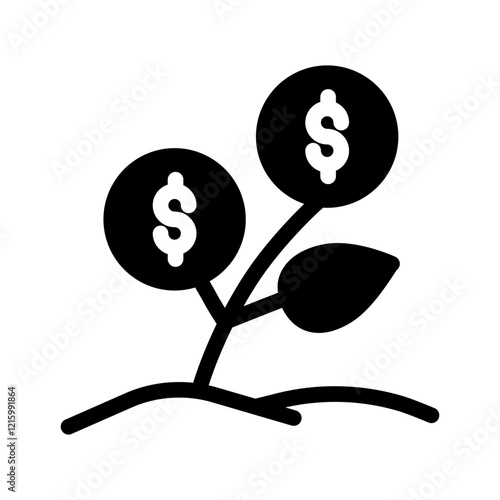 bank interest investment solid style