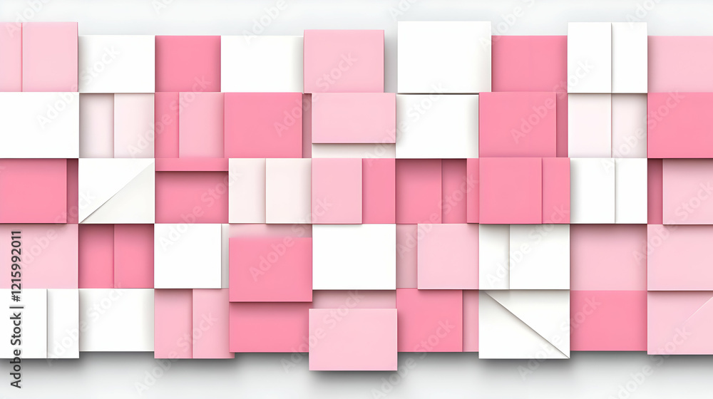 Pink White 3D Abstract Background Pink White 3D Abstract Background