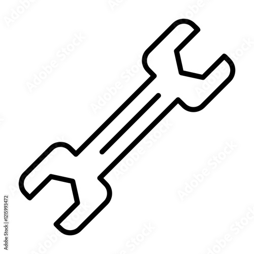 Wrench Outline Style Icon