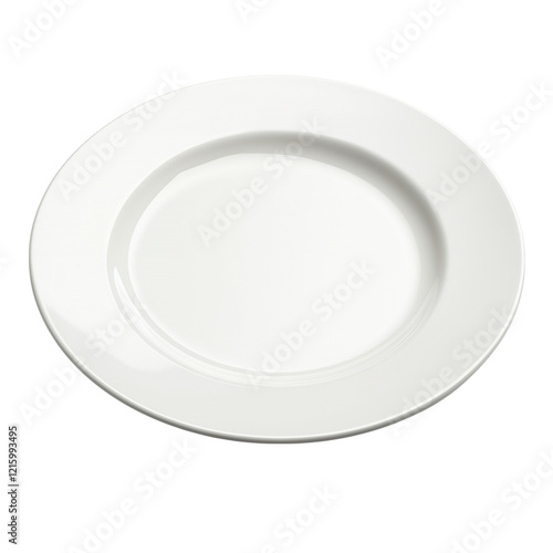 white plate on white background