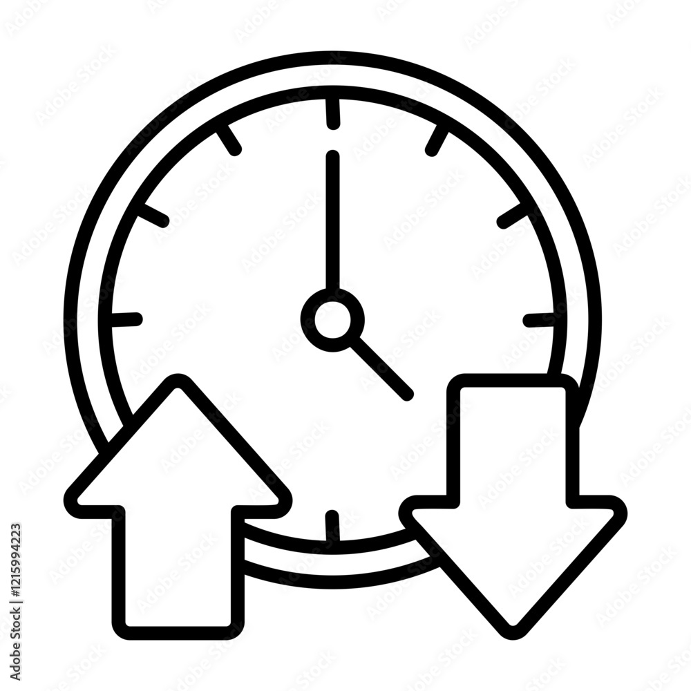 Clocking In Out Outline Style Icon Clocking In Out Outline Style Icon