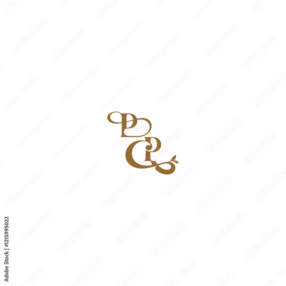 monogram wedding concept initial leaf line PP modern organic logo letter monogram wedding concept initial leaf line PP modern organic logo letter