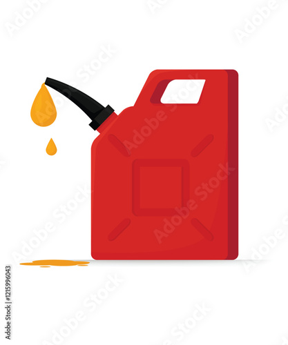 Red canister isolated on white background. stock illustration,