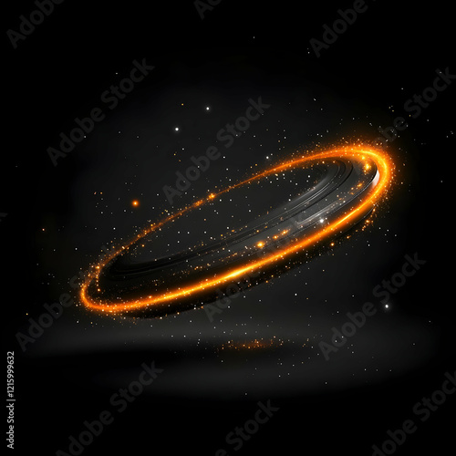 Glowing Ring Abstract 3D Background