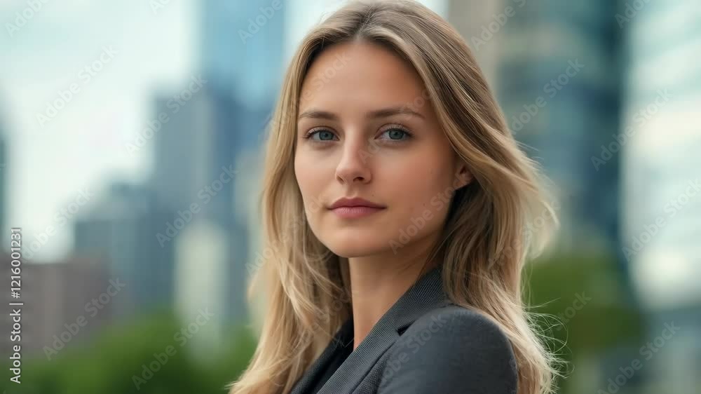Business woman in suit.