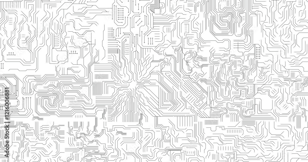 Fototapeta premium Technology digital circuit board background. stock illustration. 