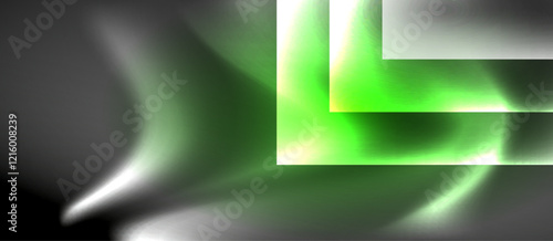 Dark neon colors with glass square shapes