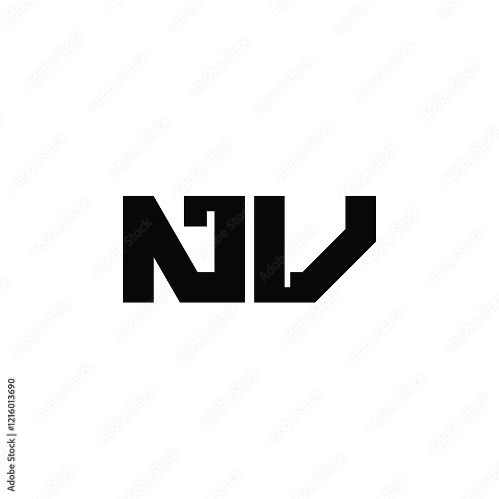NV monogram logo design letter text name symbol monochrome logotype alphabet character simple logo NV monogram logo design letter text name symbol monochrome logotype alphabet character simple logo