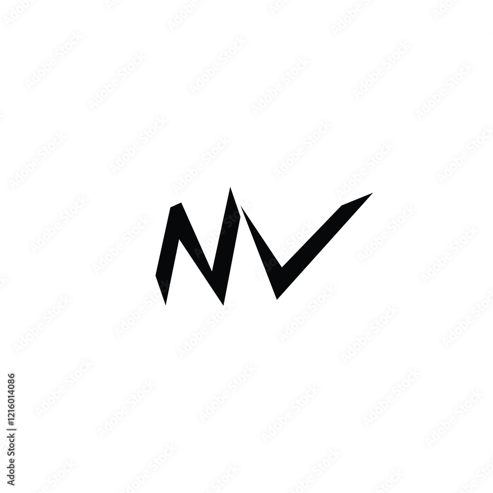 NV monogram logo design letter text name symbol monochrome logotype alphabet character simple logo NV monogram logo design letter text name symbol monochrome logotype alphabet character simple logo