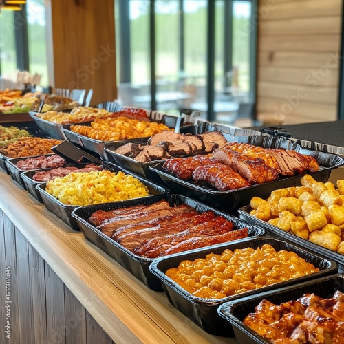 Buffet of Smoked Meats and Sides