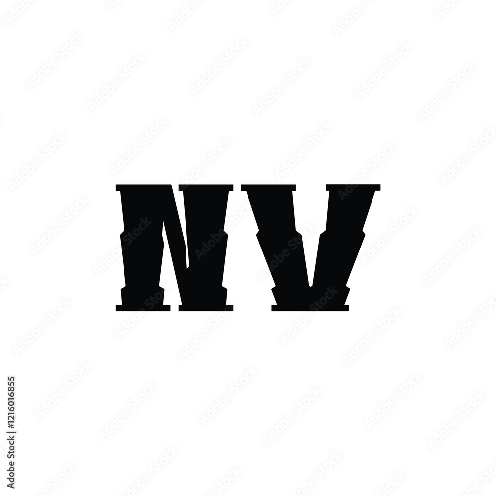 NV monogram logo design letter text name symbol monochrome logotype alphabet character simple logo NV monogram logo design letter text name symbol monochrome logotype alphabet character simple logo