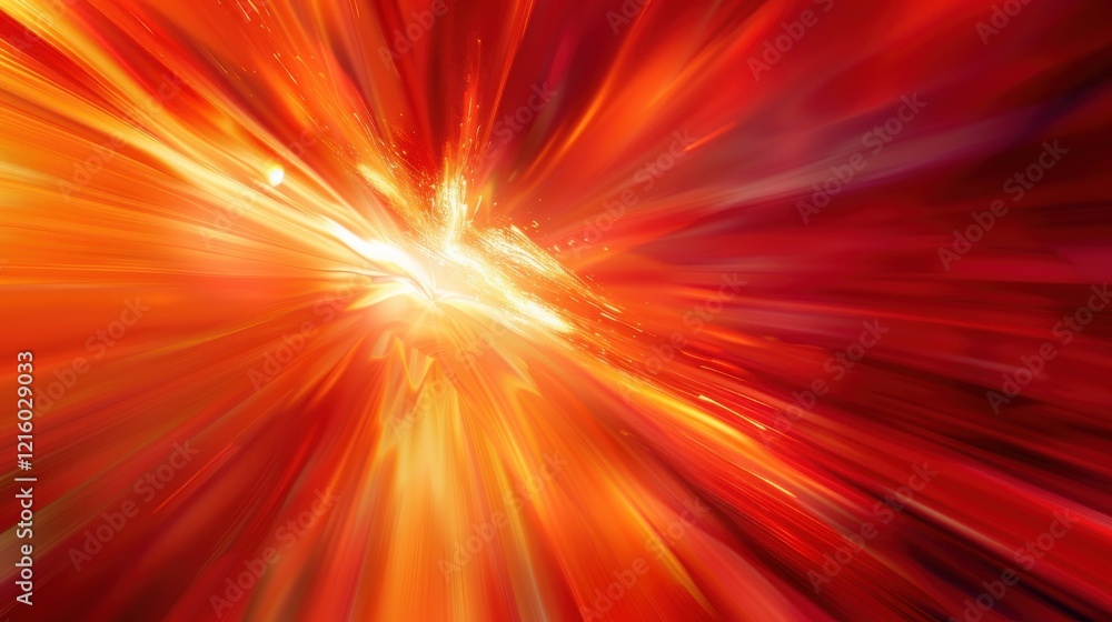 Obraz premium Abstract Background with Vibrant Orange and Red Colors Radiating from a Central Point, Creating a Dynamic and Energetic Visual Experience