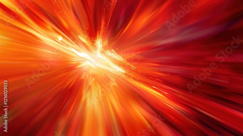 Abstract Background with Vibrant Orange and Red Colors Radiating from a Central Point, Creating a Dynamic and Energetic Visual Experience