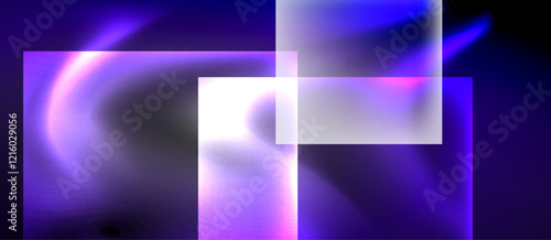 Dark neon colors with glass square shapes