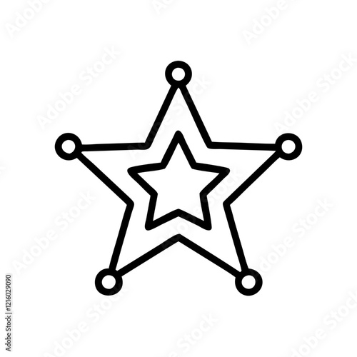 sheriff star icon design