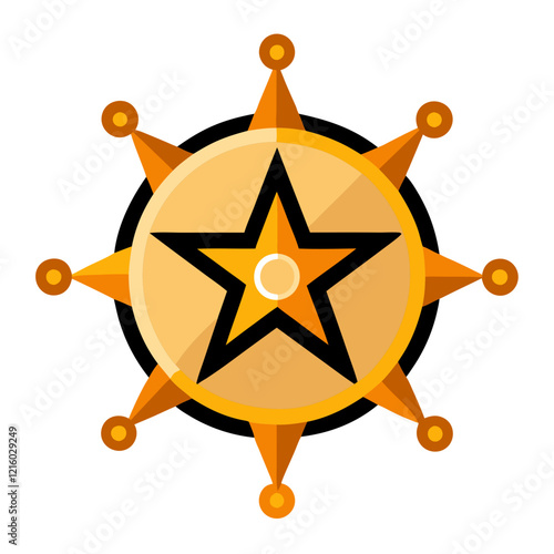 sheriff star icon design
