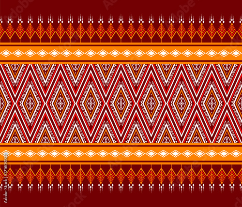 Geometric ethnic oriental seamless pattern traditional Design for background, carpet, wallpaper, clothing, wrapping, Batik, fabric, Vector, illustration, embroidery style, sadu, color.