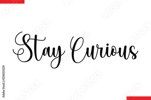 Stay Curious spirit quote modiren text typography