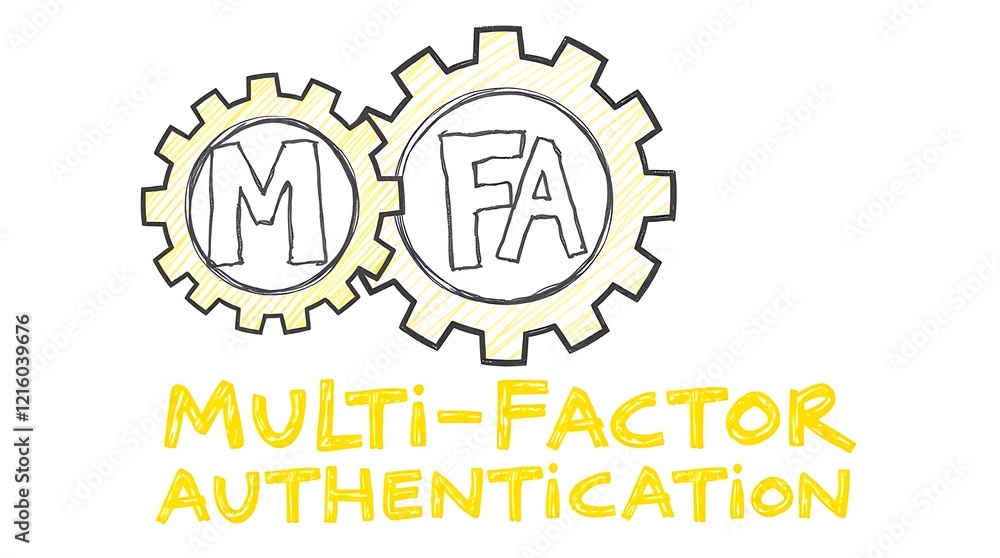 Fototapeta premium MFA, multi factor authentication. cloud computing concept, cloud technology, Saas, Paas, Iaas. AWS Services, secure socket layer, public key infrastructure, social engineering 