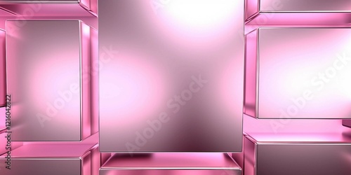 pink chrome metal background 