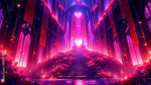 illustration background representation of love,Valentine's Day concept.