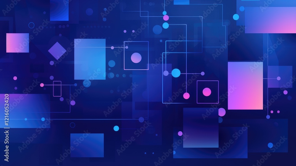 Abstract digital design featuring geometric shapes and gradients in blue and pink hues. Abstract digital design featuring geometric shapes and gradients in blue and pink hues.