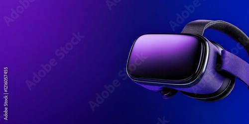 Smartwatch displayed on a vibrant purple background highlighting modern technology and design photo