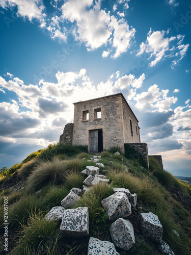 Il borgo abbandonato di Craco vicino matera in Basilicata photo