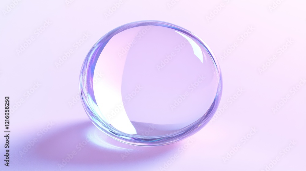 Glass Sphere Pastel Light Reflection Minimalist Design Glass Sphere Pastel Light Reflection Minimalist Design