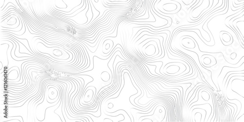 Contemporary Abstract Topographic Map with Geometric Lines and a Clean Modern Grid Layout on a White Background
