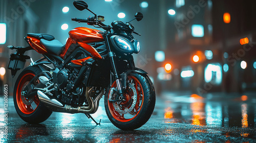 Triumph Street Triple RS: Night Ride in the City. Powerful engine, dynamic design, and urban adventure. Ride into the night!