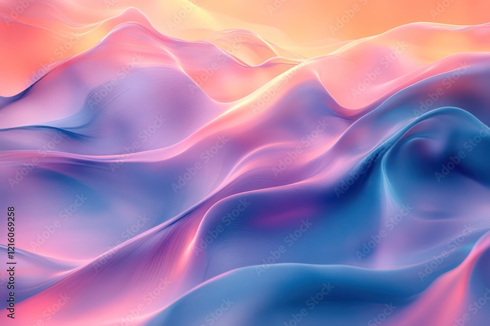 Obraz premium Abstract, fluid patterns with soft, blurred edges, creating a smooth