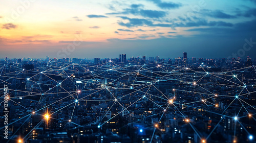A sleek digital landscape with data flowing seamless background ai generated