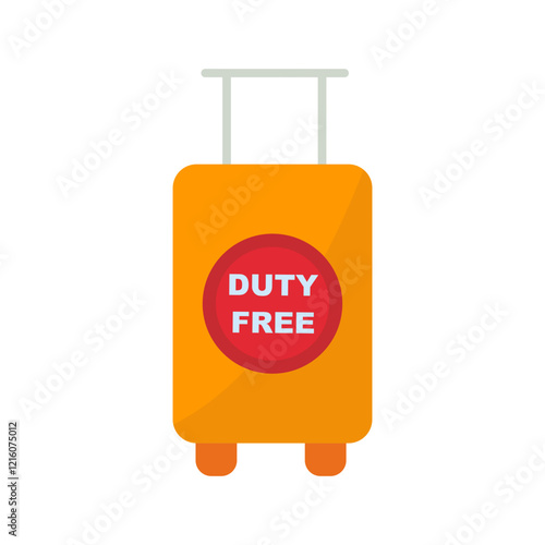 Duty Free Luggage Vector Icon