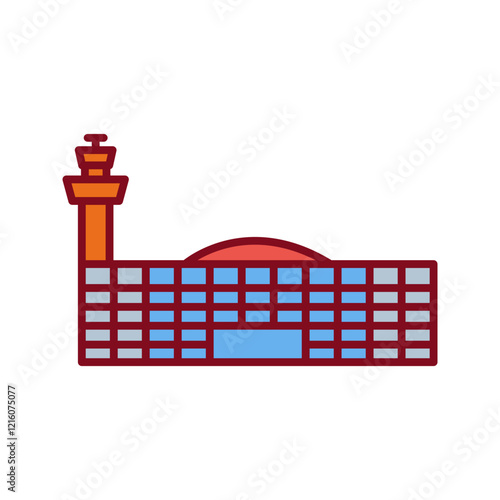 Airport Building Vector Icon